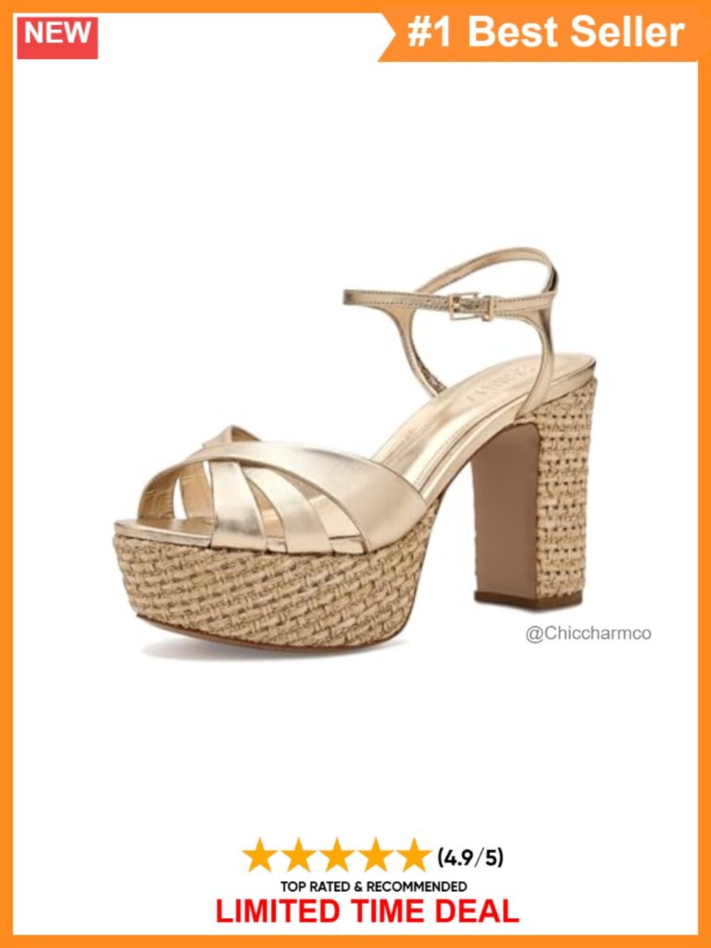 Keefa Raffia Platform Heeled Sandals Leather Buckle Ankle Strap Open Toe